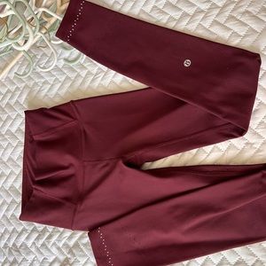 New Lululemon leggings burgundy
